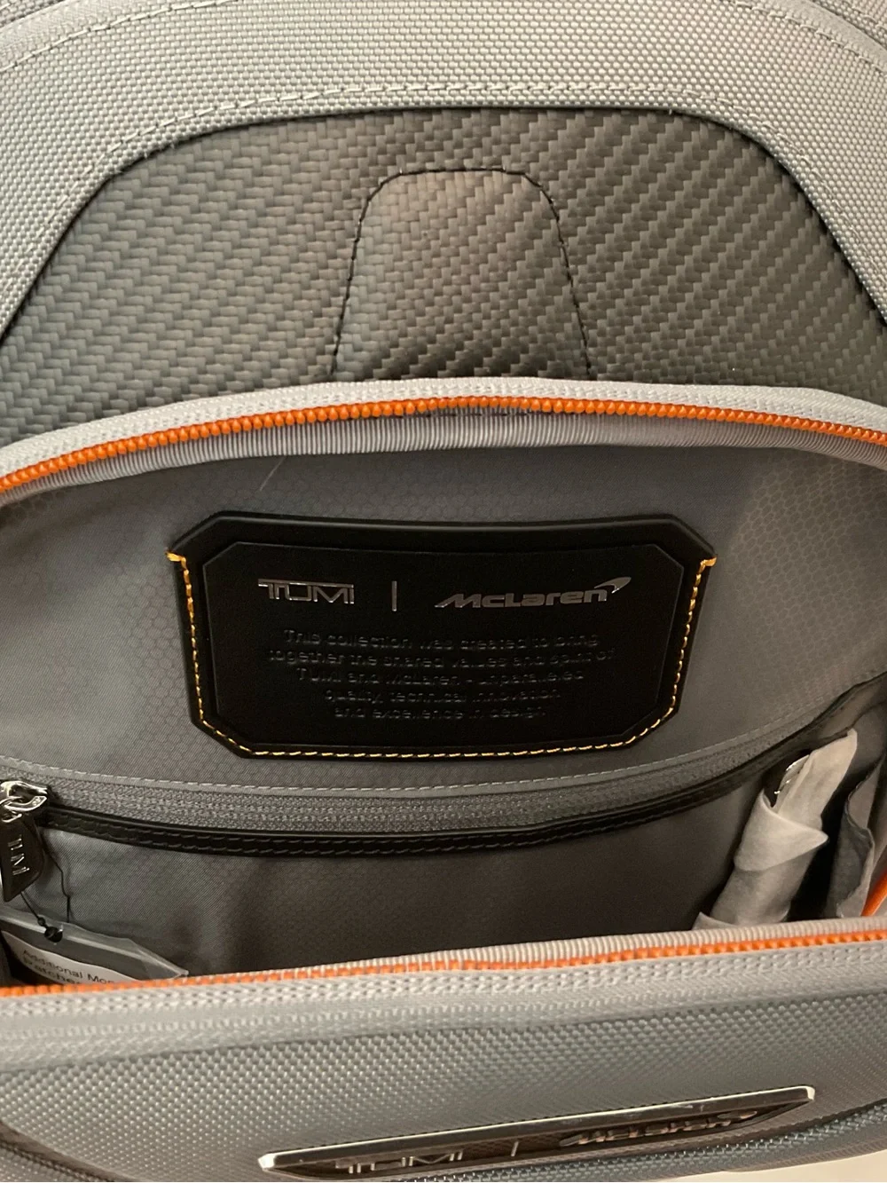NEW Tumi McLaren PADDOCK 18.0” HTLS Polyester Laptop Backpack - SUPER GRAY